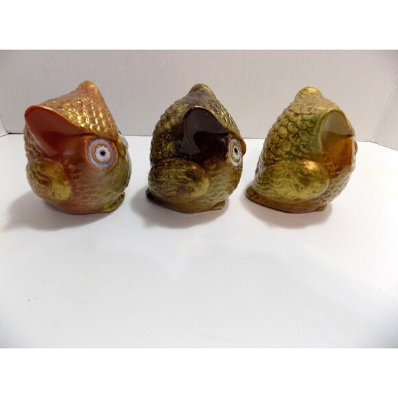 NEW Good Luck Owls Figurines Sculpture - Picture 2 of 4